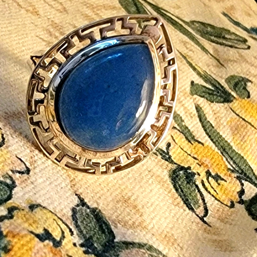 COPY - 🔹️ Sterling Silver Blue Chalcedony Statement Ring - Picture 10 of 10